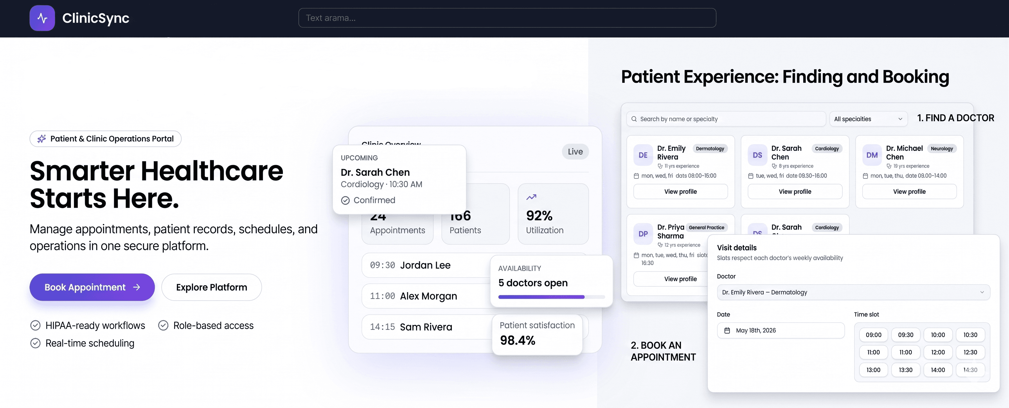 ClinicSync preview